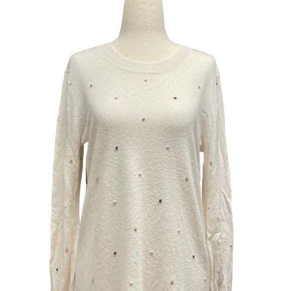 Loft Polka Dot Wool Blend Sweater - Picture 2 of 8
